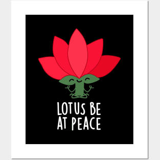 Lotus Be At Peach Funny Plant Pun Posters and Art